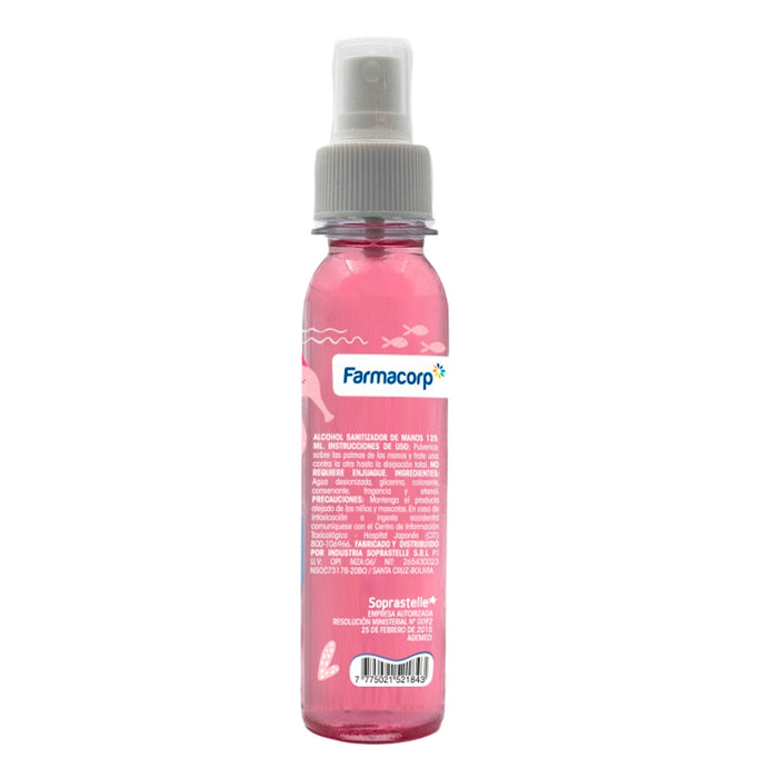 Alcohol Sanitizador Niñas Con Glicerina Farmacorpx 125Ml