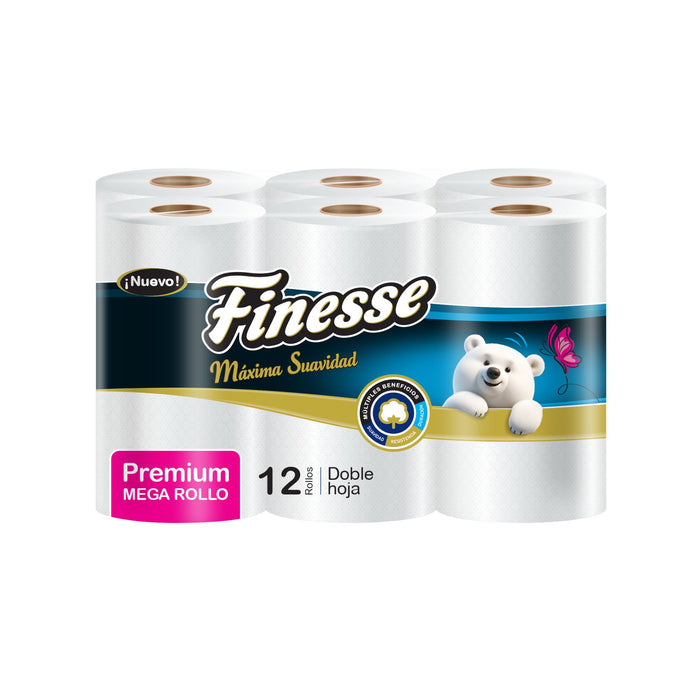 Papel Higienico Finesse Dh Mega X 12 Rollos Premium