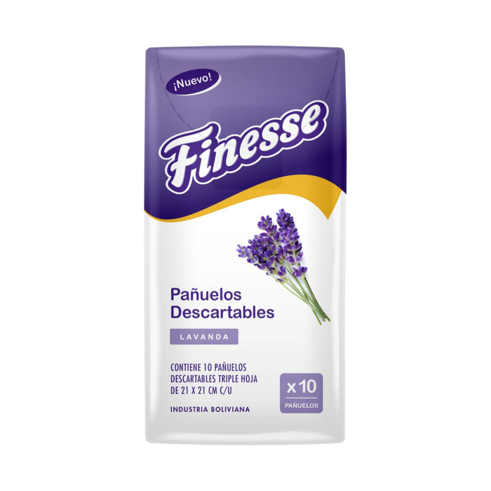 Pañuelos Finesse Lavanda X 10 Unidades