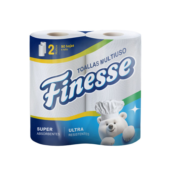 Toallas Multiuso Finesse 90 Hojas X 2 Rollos