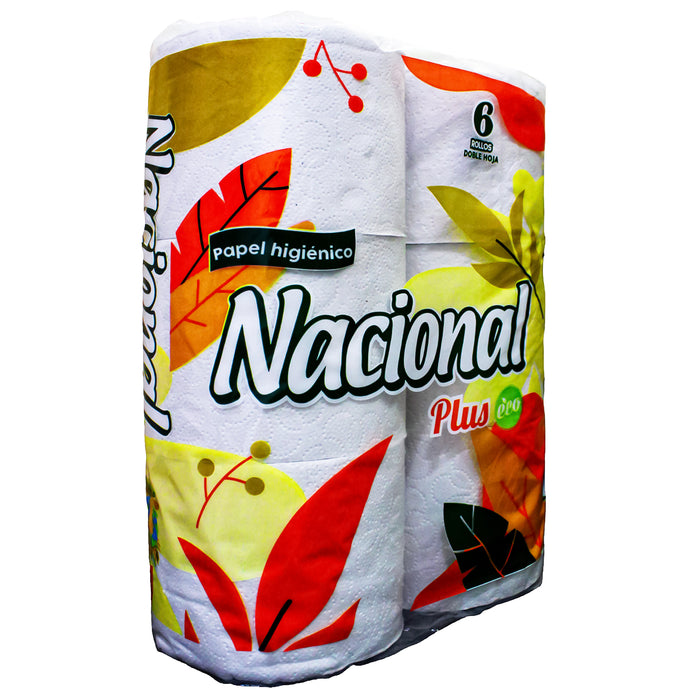 Nacional Plus Papel Higienico Dh Naranja Paquete X 6 Unidades