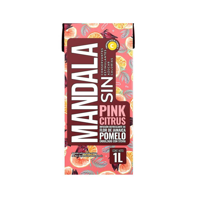 Infusión Refrigerada Mandala Pink Citrus Pomelo Tetra X 1 Lt