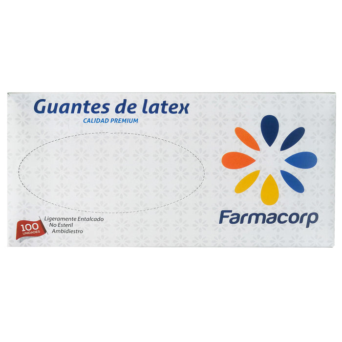 Guantes De Latex Farmacorp Talla M X Unidad