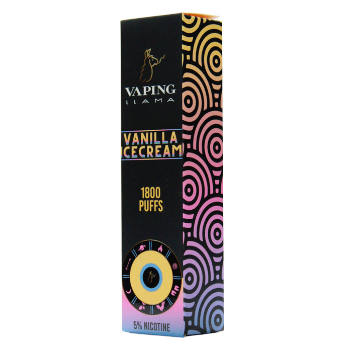 Vaping Llama Vape Vainilla Ice Cream Cigarrillo 1800 Puffs