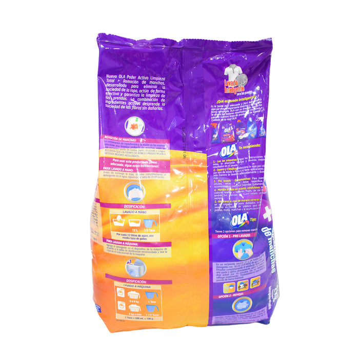 Ola Poder Activo Detergente En Polvo Limpieza Total X 2Kg