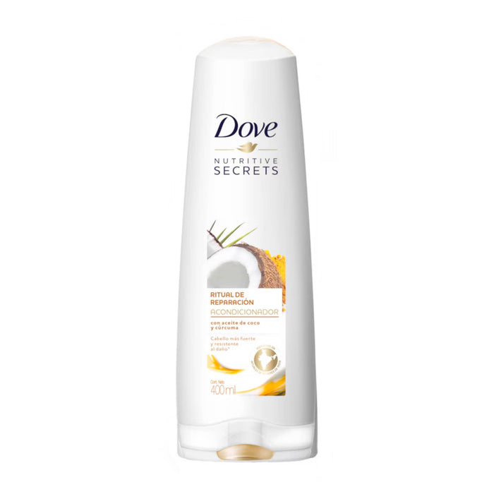 Pack Dove Shampoo / Acondicionador Ritual Reparador Coco + Espejo Led