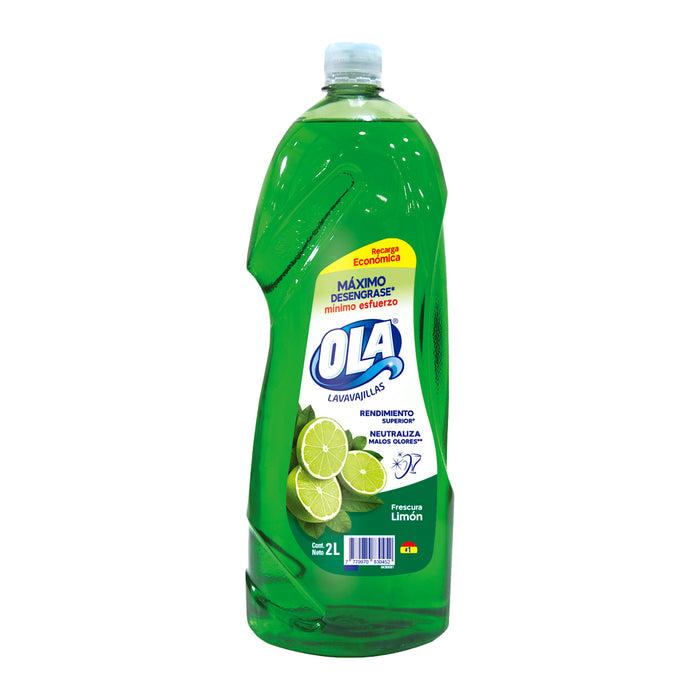 Lavavajillas Ola Frescura Limón Botella X 2L