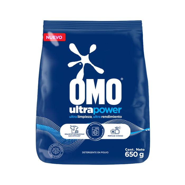Detergente Omo Polvo Ultra Power Bolsa X 650G