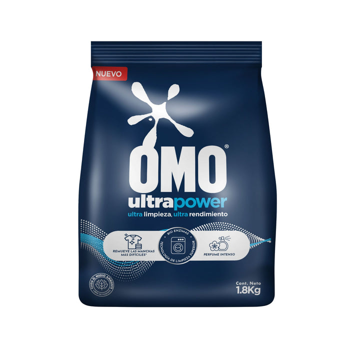 Detergente Omo Polvo Ultra Power Bolsa X 1.8 Kg