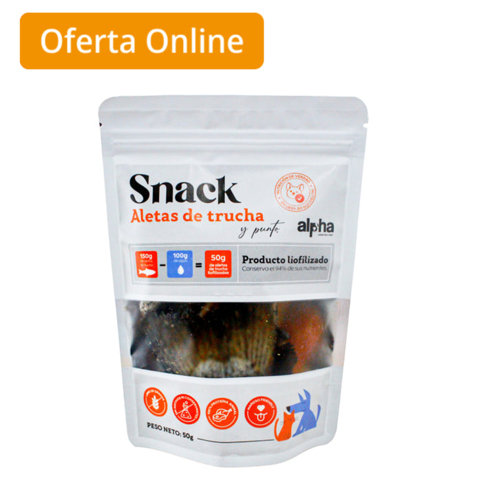 Snack Liofilizado De Aletas De Trucha X 50G
