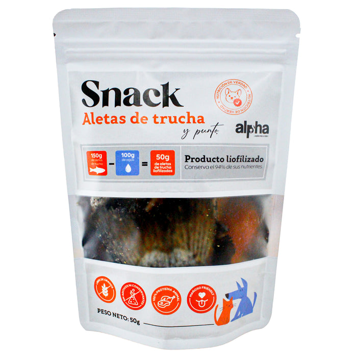 Snack Liofilizado De Aletas De Trucha X 50G