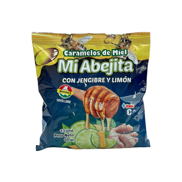 Caramelos Mi Abejita Jenjibre Limón Bolsita X 13 Unidades