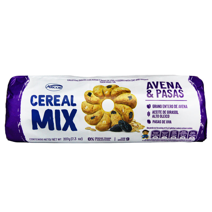 Cereal Mix Galleta Avena Y Pasas X 207G