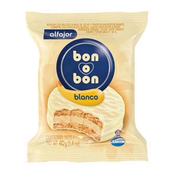 Bon O Bon Alfajor Blanco X 40G