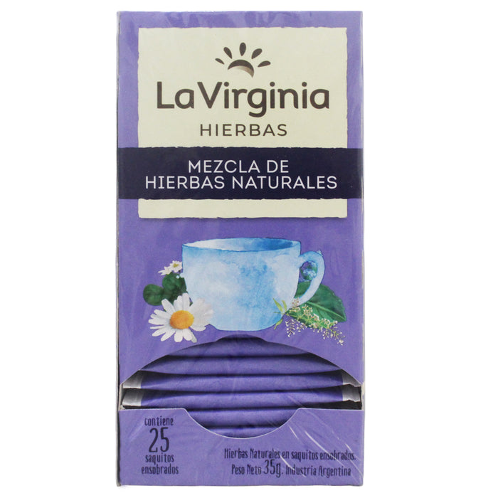 La Virginia Te Mezcla De Hierbas Naturales X 25 Sobres