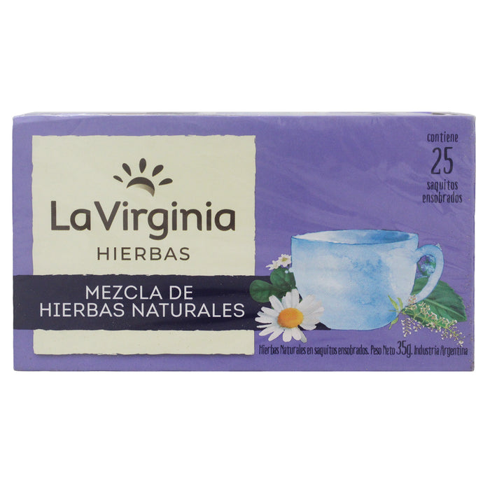 La Virginia Te Mezcla De Hierbas Naturales X 25 Sobres