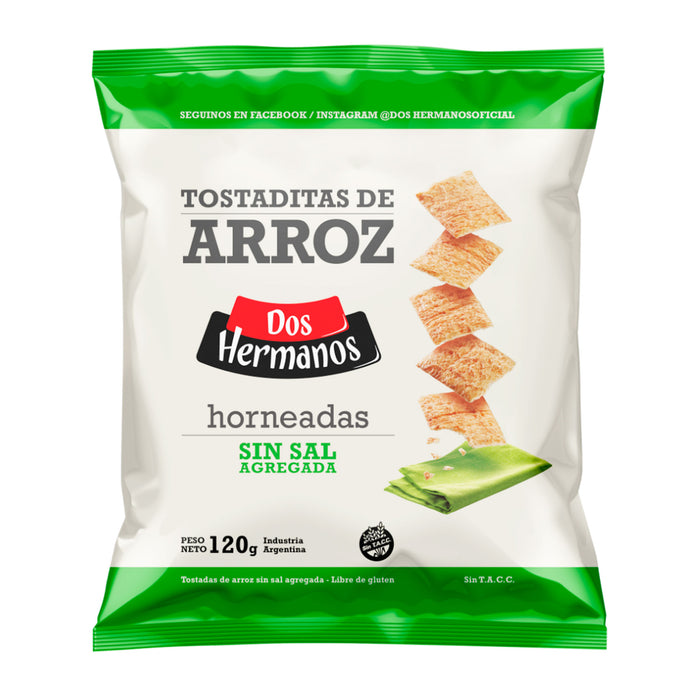 Dos Hermanos Tostadas De Arroz  X 120Gr S/Sal