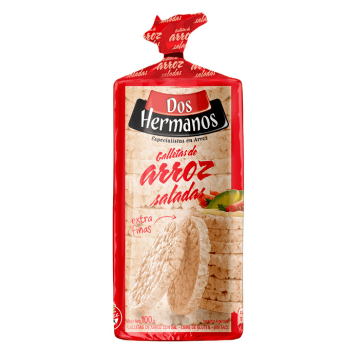 Dos Hermanos Galleta De Arroz Integral Con Sal X 100G