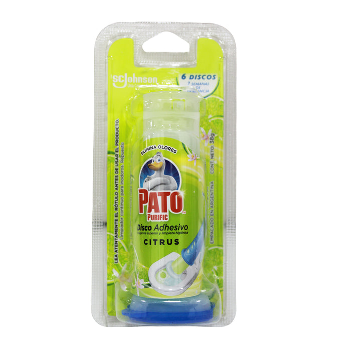 Disco Adhesivo Pato Para Baños Repuesto Citrus X 38G