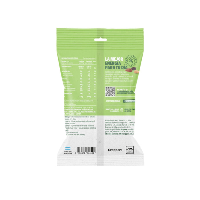 Mani Almendras Y Pasas De Uva Croppers X 85G