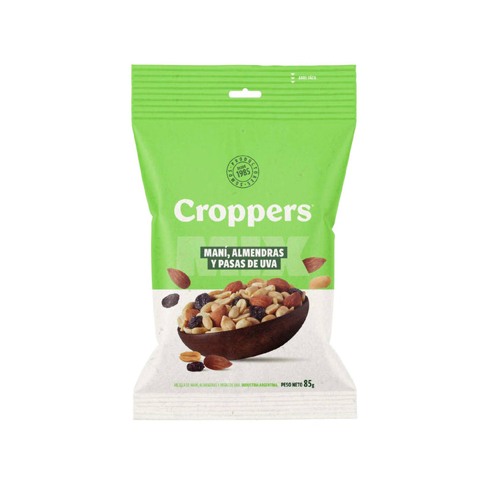 Mani Almendras Y Pasas De Uva Croppers X 85G