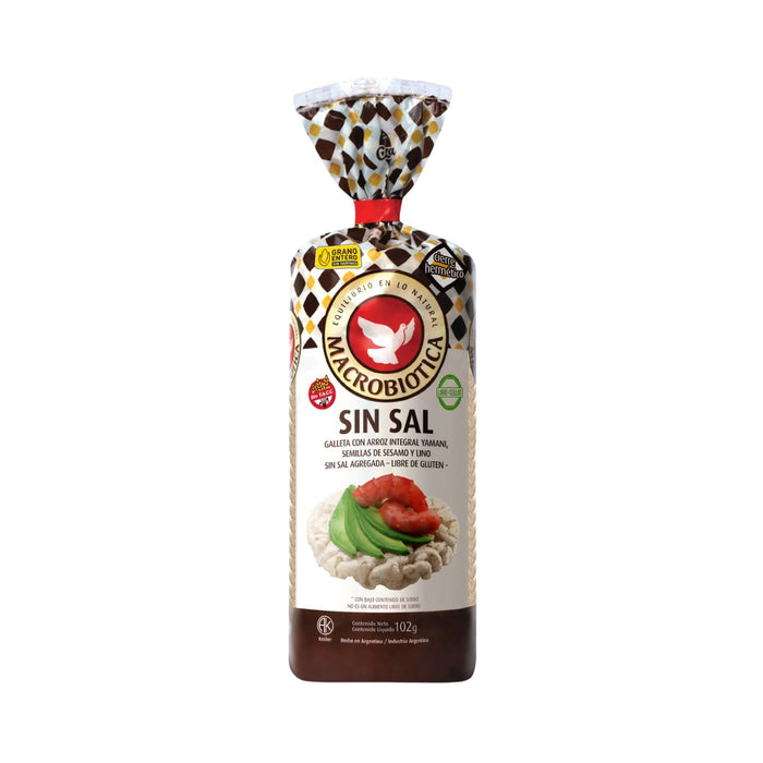 Galletas De Arroz Macrobiótica Sin Sal X 102G