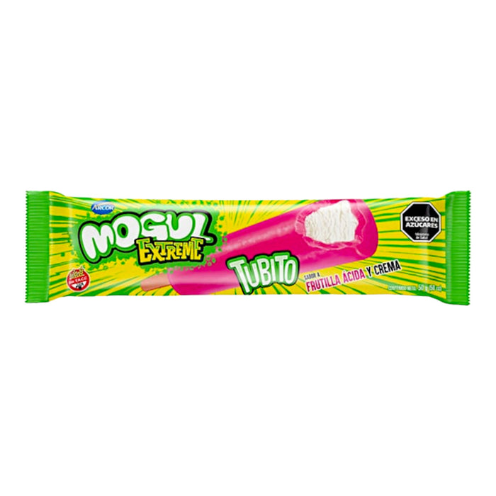 Helado Arcor Mogul Extreme Tubito Frutilla X 50G