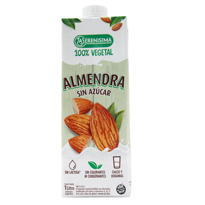 Preparado Vegetal Almendra La Serenisima Sin Azúcar X 1 L
