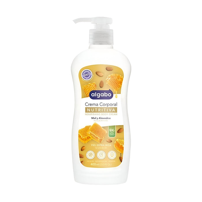 Crema Corporal Algabo Nutritiva Miel / Almendras X 400Ml
