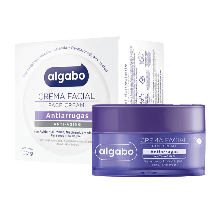 Crema Facial Algabo Antiarrugas Dia /Noche X 100Gr