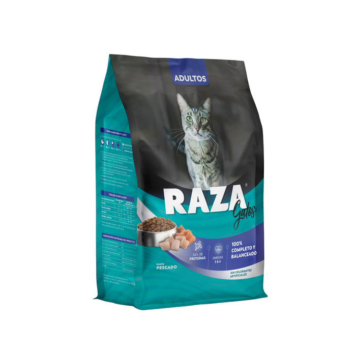 Alimento Para Gatos Raza Sabor Pescado X 500G