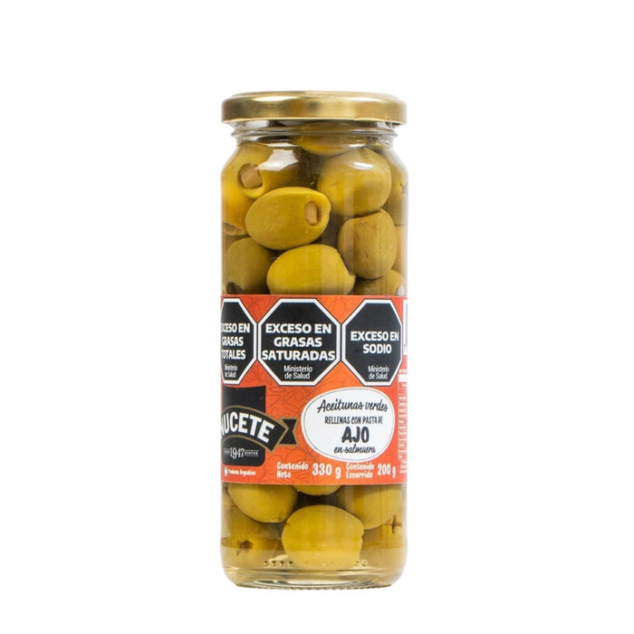 Aceitunas Verdes Nucete Rellenas Con Pasta Ajo X 330G
