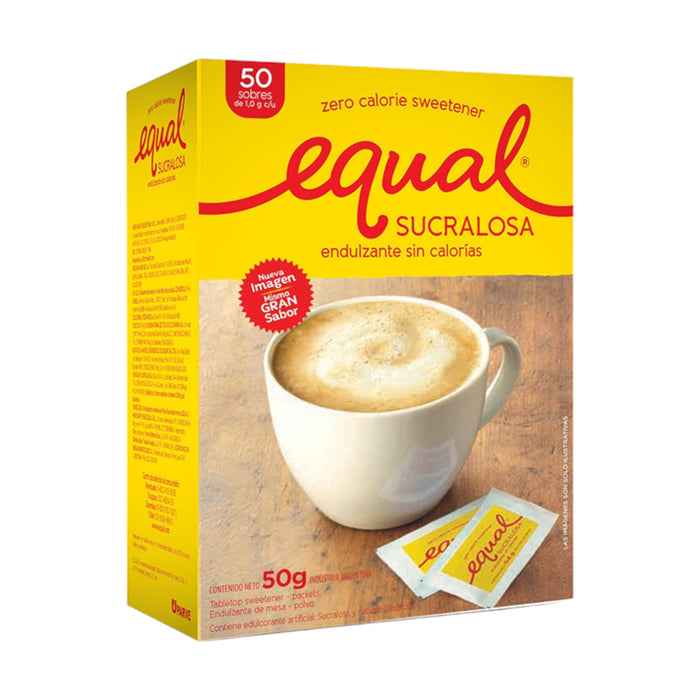 Endulzante Equal Sucralosa Amarillo X 50 Sobres