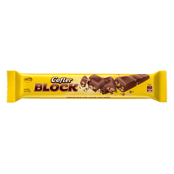 Cofler Block Chocolate Leche Con Mani X 110G