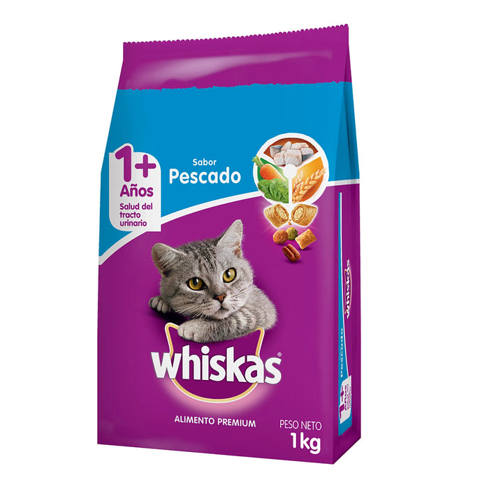 Whiskas Adulto Sabor Pescado 1+ X 1Kg