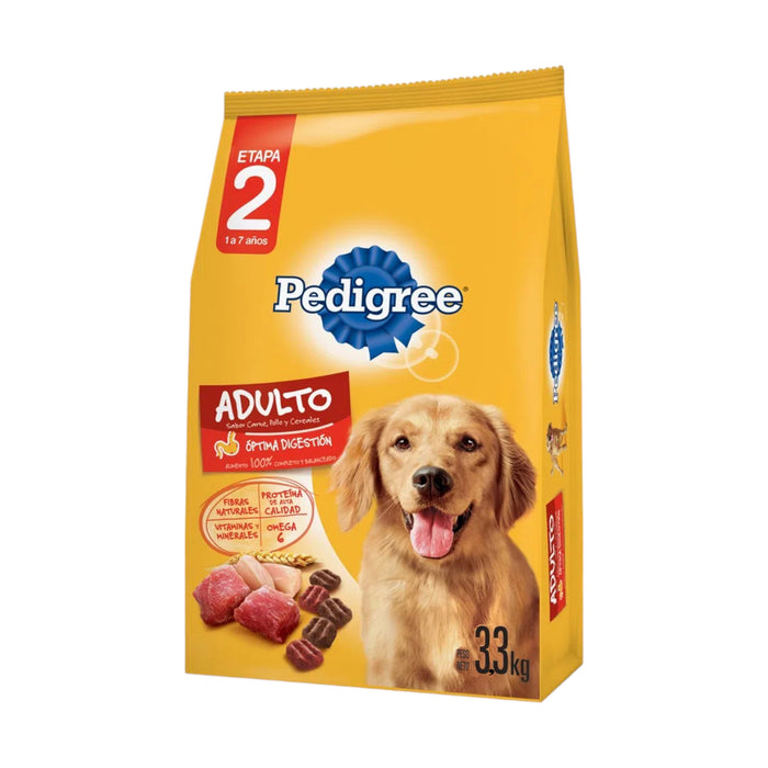 Pedigree Adulto X 3.3 Kg Sabor Carne Pollo Y Cereales