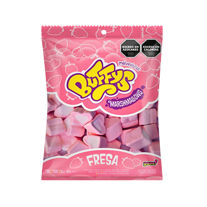 Malvaviscos Buffys Corazón Sabor Fresa Bolsa X 200G