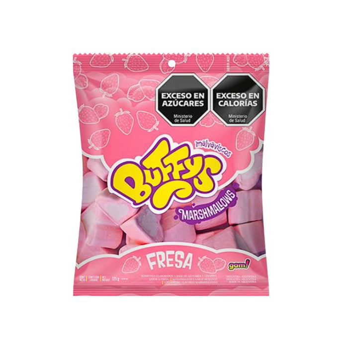 Malvaviscos Buffys Corazón Sabor Fresa Bolsa X 125G
