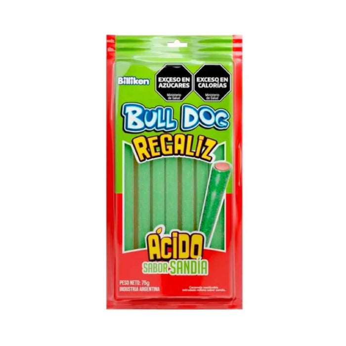 Caramelo Acido Bull Dog Regaliz Sandía X 75G