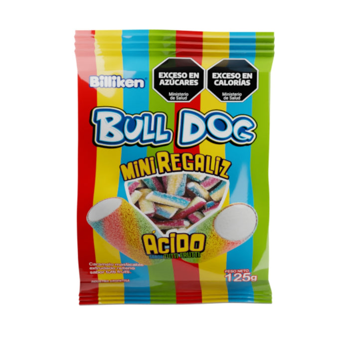 Caramelo Ácido Bull Dog Mini Regaliz Tutti Frutti X 125G