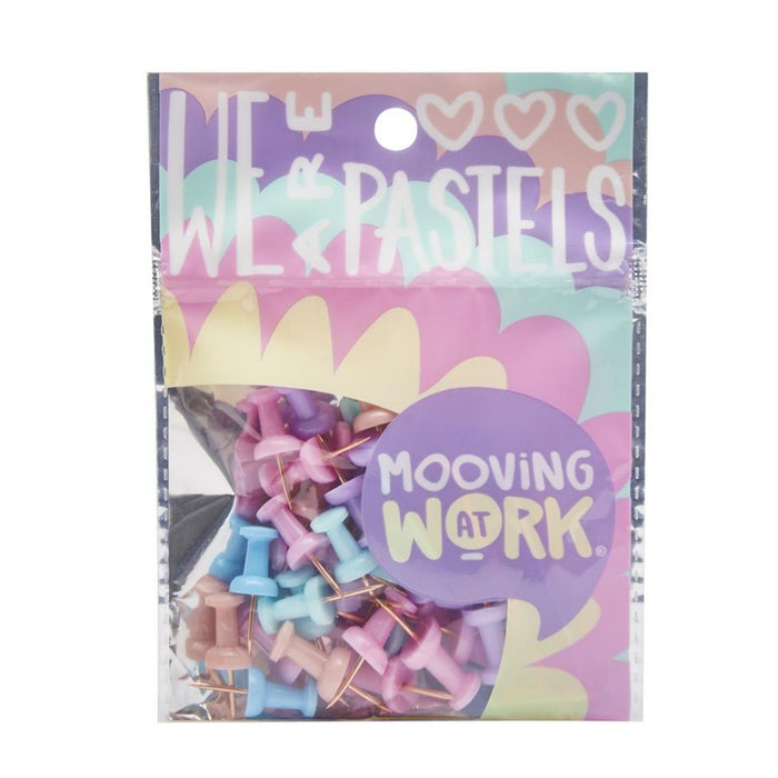 Push Mooving Pins Pastel X 50 Unidades
