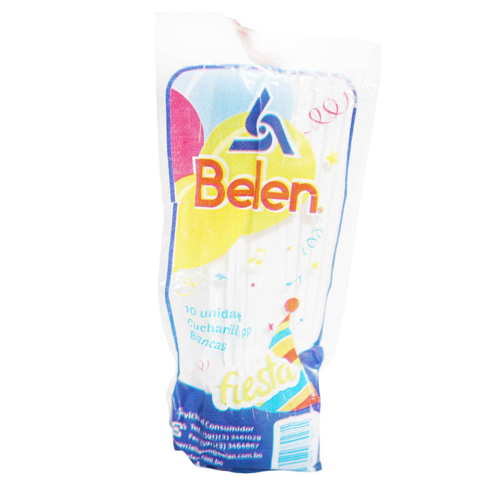 Belen Cucharilla Desechable Blanca X 10 Unidades