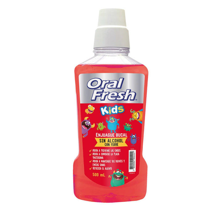 Enjuague Bucal Oral Fresh Kids Con Fluor X 500Ml
