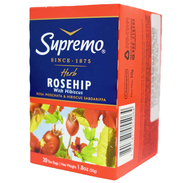 Té Supremo De Hierbas Rosa Mosqueta X 20 Unidades