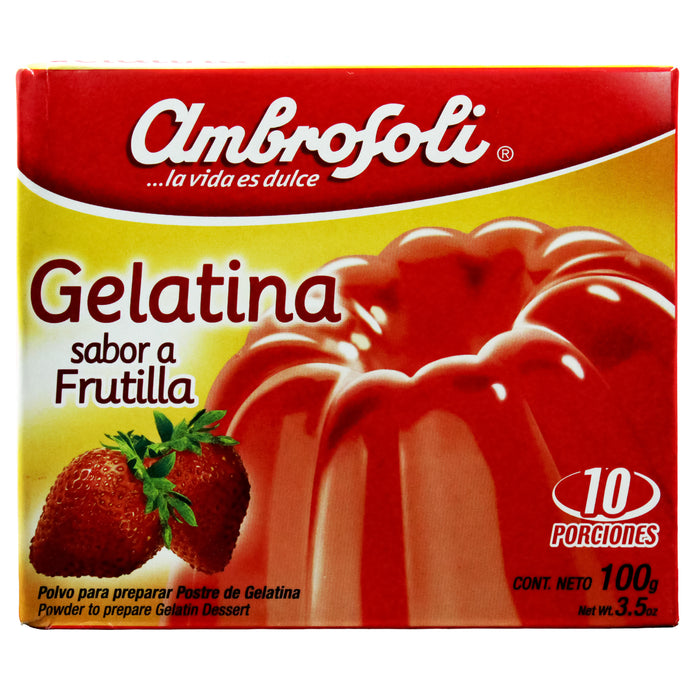 Ambrosoli Gelatina Sabor Frutilla X 100G