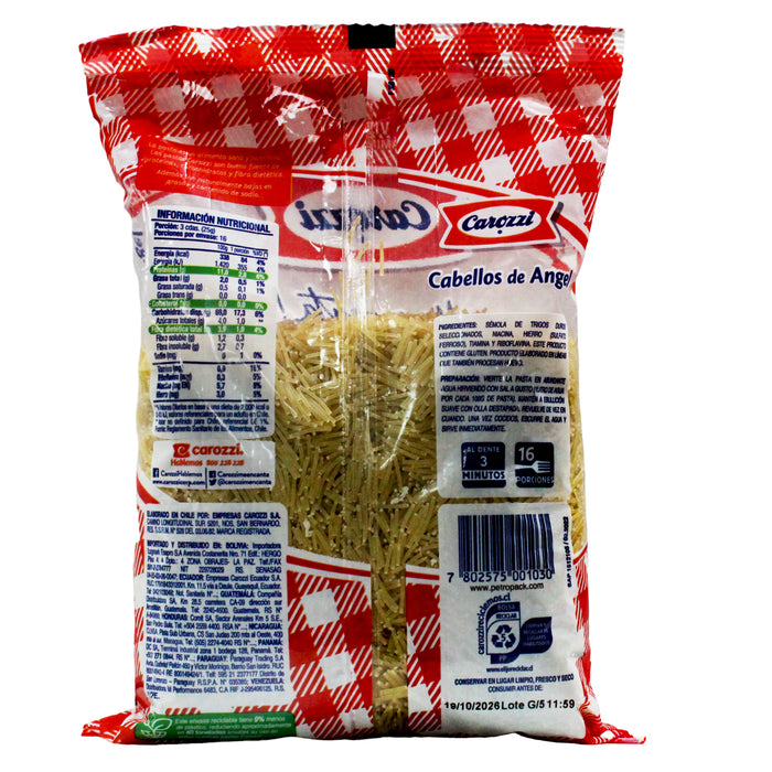 Carozzi Pasta Cabello De Angel Bolsa X 400G