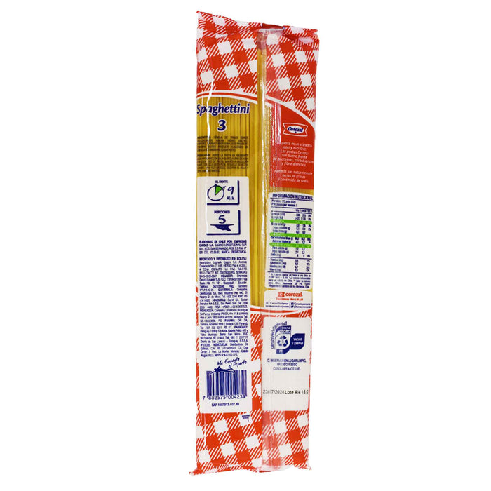 Carozzi Fideo Spaguettini 3 X 400G