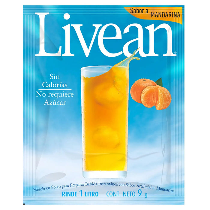 Livean Polvo Para Bebida Instantanea Sabor Mandarina X 9G