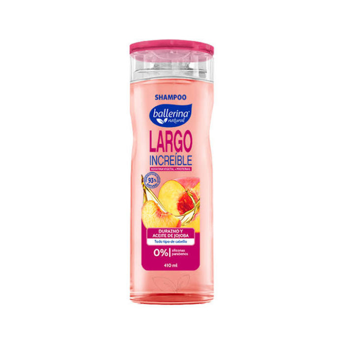 Shampoo Ballerina Largo Increíble Durazno X 410Ml