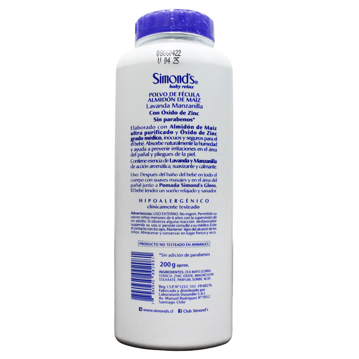 Talco Simonds Manzanilla X 200G